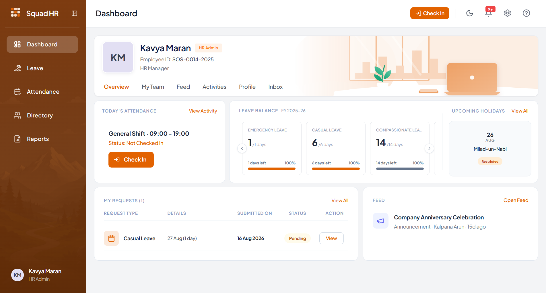 Squad HR Dashboard